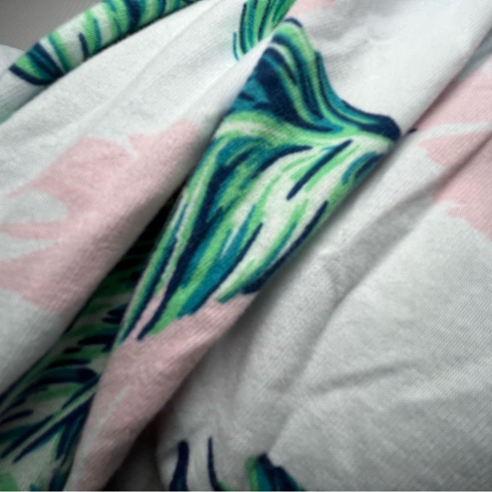 PETITE PLUME 100% Pima Cotton Jersey Knit St.Tropez Palms Serene Nightgown/Dress - Picture 10 of 16